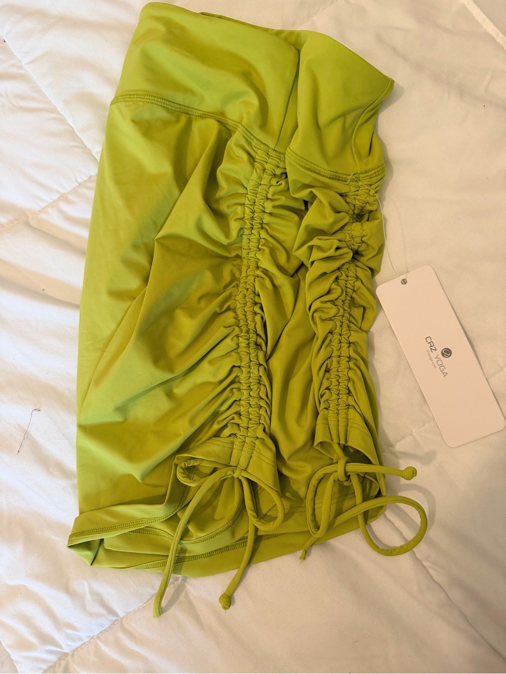High Rise Ruched Swim Skirt Adjustable Side - Picture 4 of 7